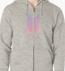 BTS Coloured logo Zipped Hoodie