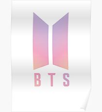 BTS Coloured logo Poster