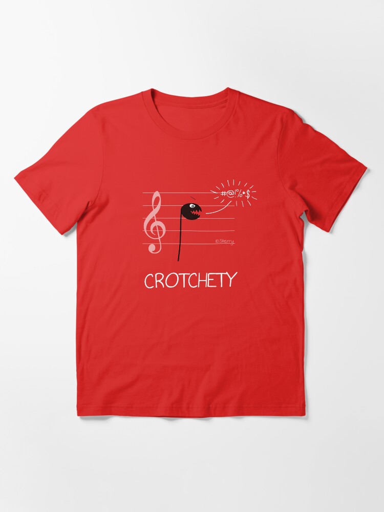 Alternate view of Crotchety Crotchet - Music Cartoon Essential T-Shirt