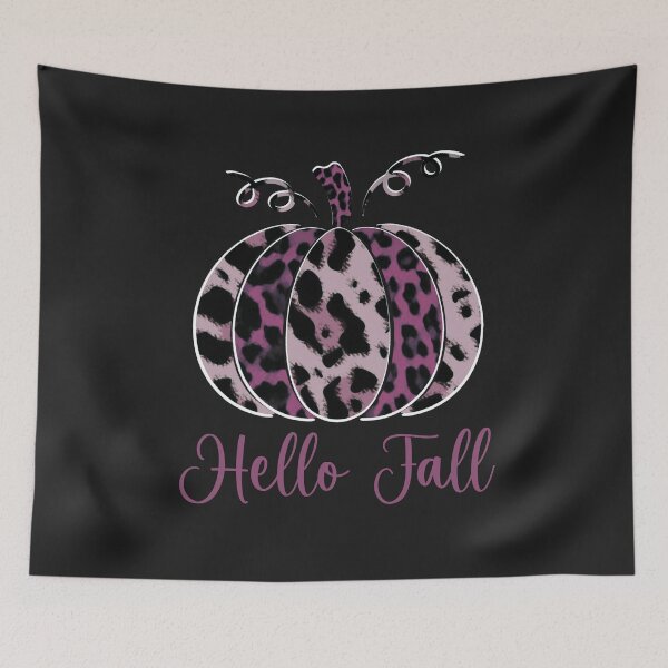 Item preview, Hello Fall Purple Mauve Leopard Pumpkin  designed and sold by HappyLifeCreate.