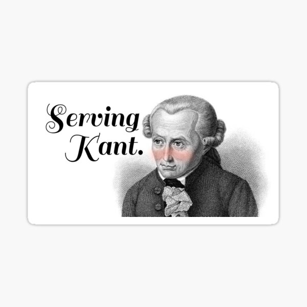 "mein gott he ist serving kant" Sticker for Sale by Alexa