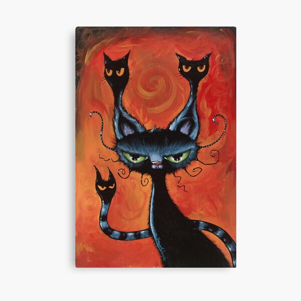 Artikel-Vorschau von Schwarze Katze Puppet Halloween, designt und verkauft von JoannaNelsonArt.