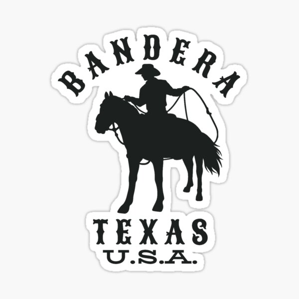 Artikel-Vorschau von Bandera Texas U.S.A. – Schwarz, designt und verkauft von WesternLocales.