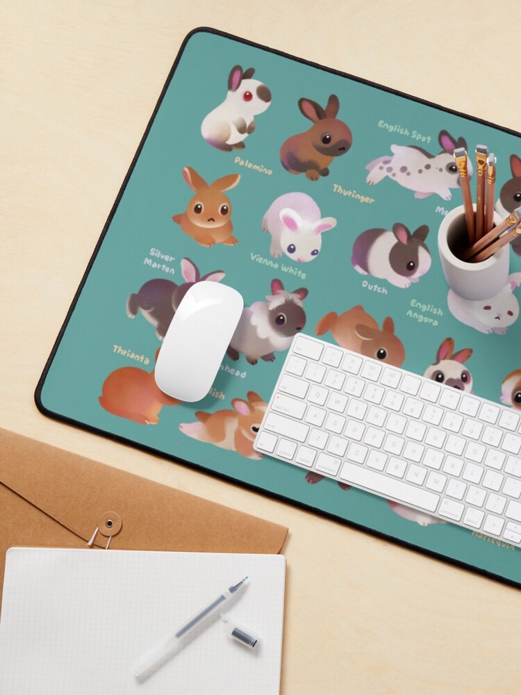 Alternate view of Bunny day - green Mouse Pad