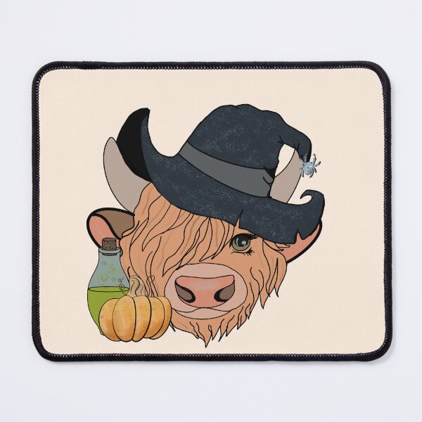Item preview, Witchy highland cow designed and sold by SaintsPlace.