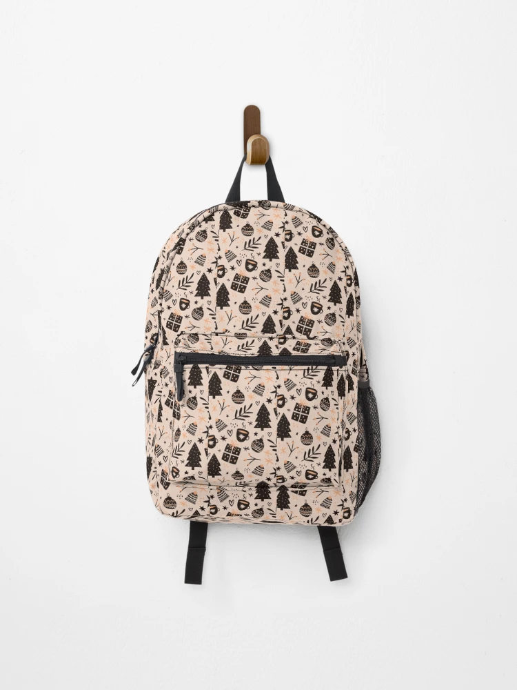 Thumbnail 1 of 3, Backpack, Holiday Coffee Pattern designed and sold by HappyLifeCreate.