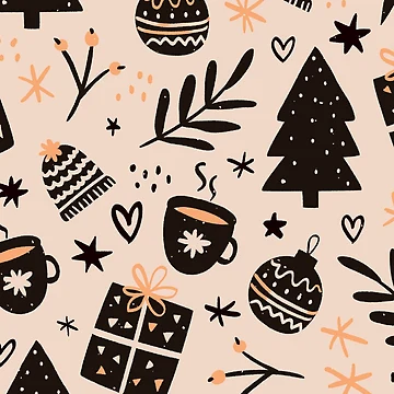Artwork thumbnail, Holiday Coffee Pattern by HappyLifeCreate