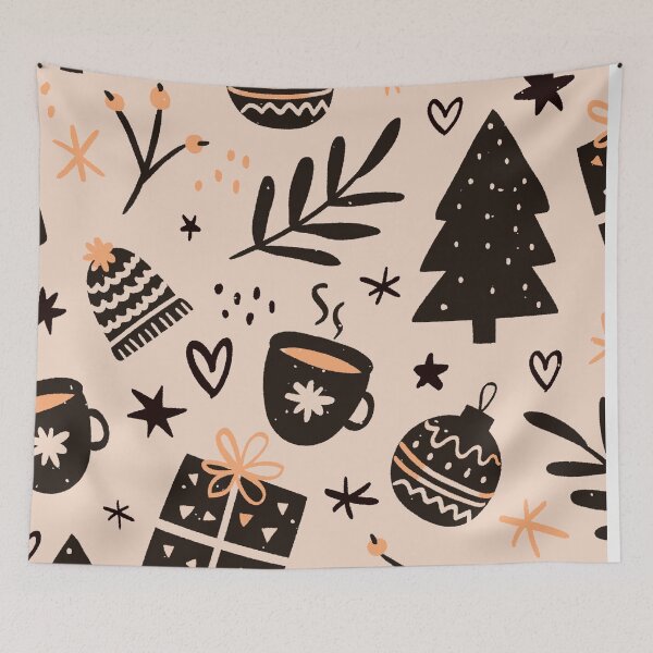 Item preview, Holiday Coffee Pattern designed and sold by HappyLifeCreate.