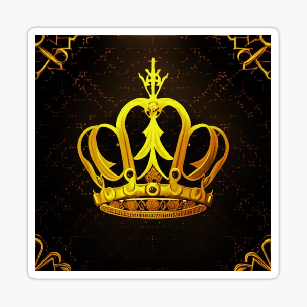 gold crown Sticker for Sale by PineLemon