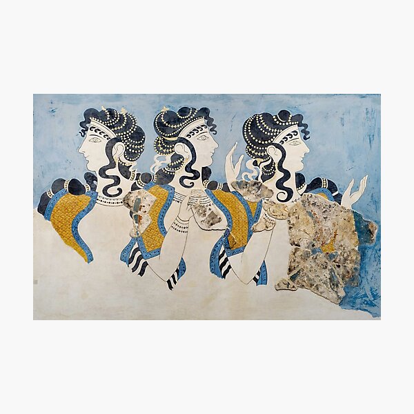 Vista previa del artículo con la obra «Fresco minoico. Las damas de azul.», diseñado y vendido por likiska.
