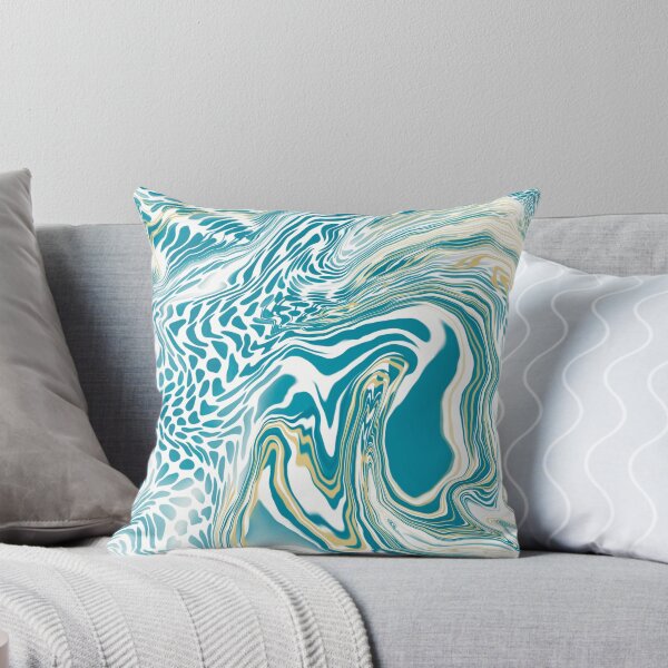 Item preview, Elegant Modern Blue and Beige Abstract Art Marble designed and sold by Hevaweva.