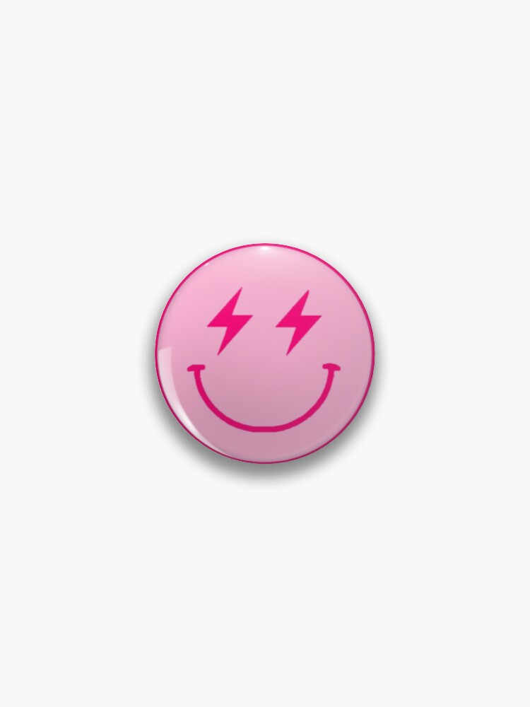 Large Pink and Red Vsco Smiley Face Pattern - Preppy Aesthetic