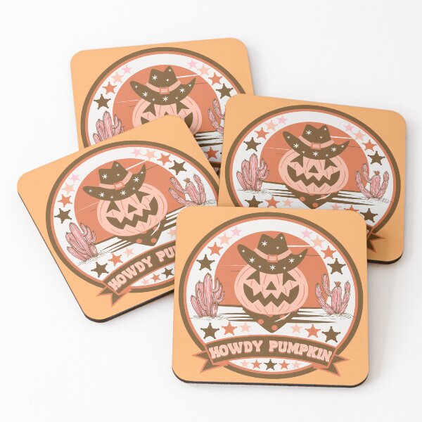 Item preview, Howdy Pumpkin, Halloween Retro Jack-o-lantern, Vintage style, western sunset designed and sold by t0xicpezz.