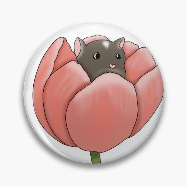 Item preview, Cute brown gerbil in a flower  designed and sold by Becky-Marie.