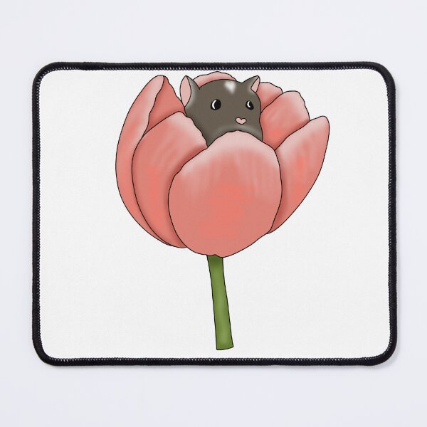 Item preview, Cute brown gerbil in a flower designed and sold by Becky-Marie.