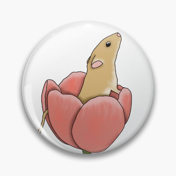 Item preview, Cute golden gerbil in a flower designed and sold by Becky-Marie.