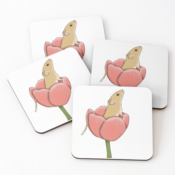 Item preview, Cute golden gerbil in a flower designed and sold by Becky-Marie.