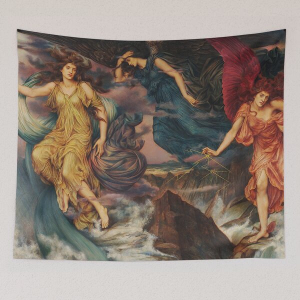 Item preview, The Storm Spirits | Evelyn de Morgan | 1900 Pre-Raphaelite Art designed and sold by CJET.