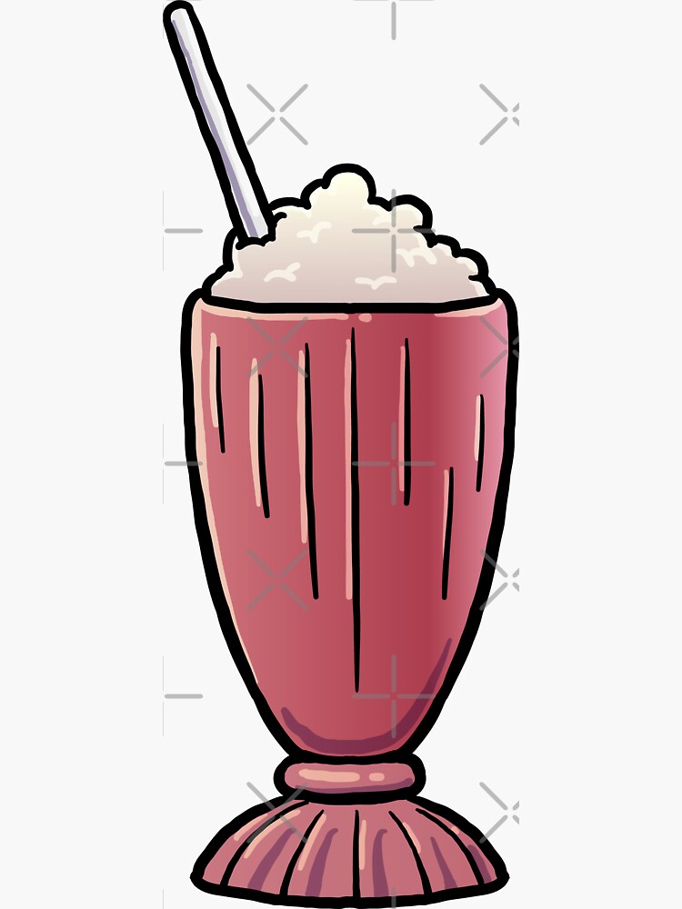 "Strawberry Milkshake" Sticker for Sale by jonmlam Redbubble