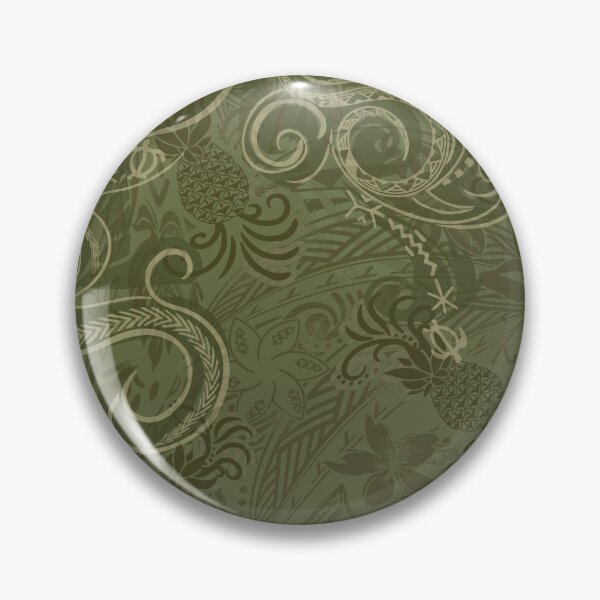 Item preview, Hawaiian - Polynesian Vintage Green Pineapple Print designed and sold by sunnthreads.