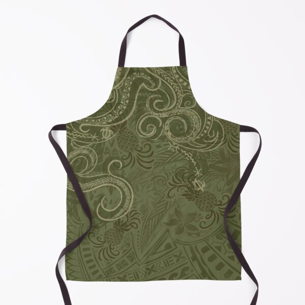 Item preview, Hawaiian - Polynesian Vintage Green Pineapple Print designed and sold by sunnthreads.