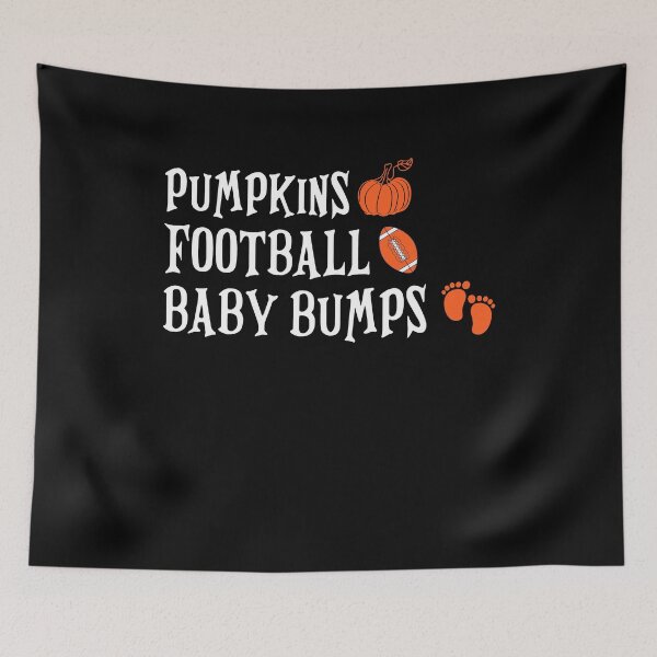 Item preview, Pumpkins Football Baby Bumps Halloween Baby Announcement Gift designed and sold by TMelonShop.