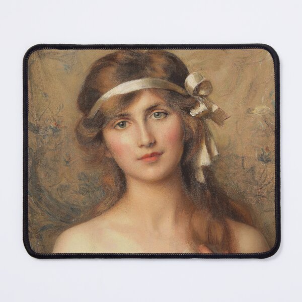 Item preview, The White Ribbon | Albert Lynch | 1890 Pre-Raphaelite Art designed and sold by CJET.