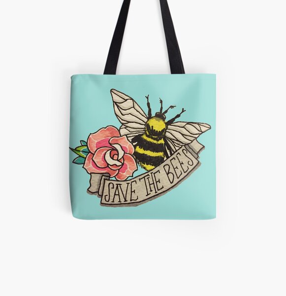 SAVE the Bees! All Over Print Tote Bag