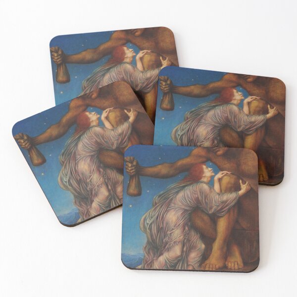 Item preview, The Worship of Mammon | Evelyn de Morgan | 1909 Pre-Raphaelite Art designed and sold by CJET.