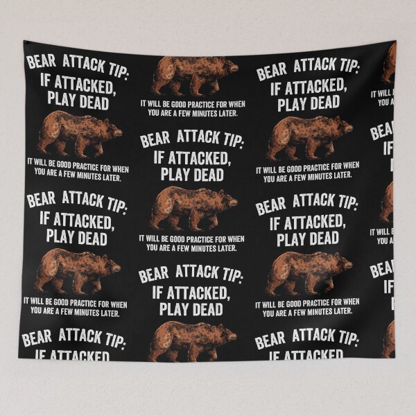 Item preview, Bear Attack Tip Funny Camping Hiking Outdoor Adventure Quote designed and sold by Trankix.