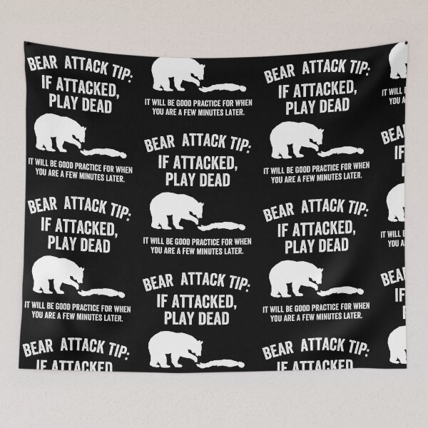 Item preview, Bear Attack Tip Funny Camping Hiking Outdoor Adventure Quote designed and sold by Trankix.