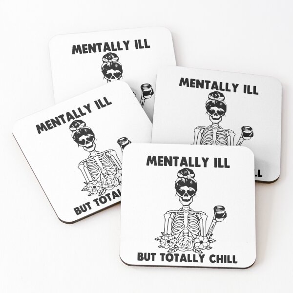 Item preview, Floral Mentally Ill But Totally Chill Coffee Witch Halloween Gift designed and sold by TMelonShop.
