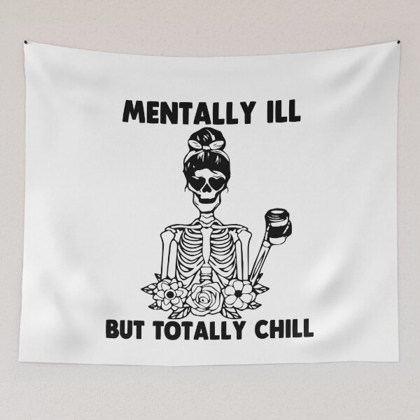 Item preview, Floral Mentally Ill But Totally Chill Coffee Witch Halloween Gift designed and sold by TMelonShop.