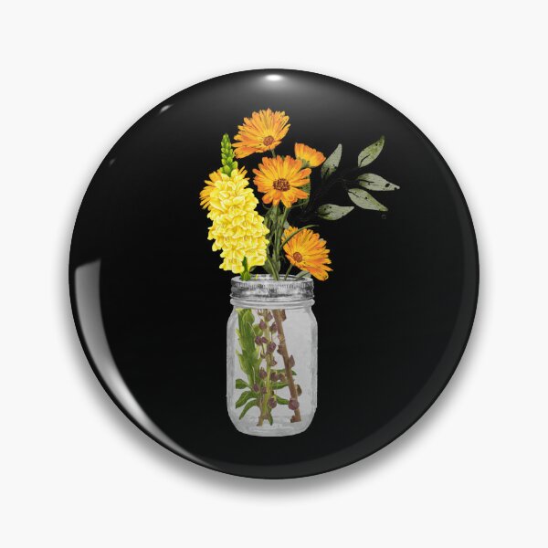 Item preview, Vintage Snapdragons wildflowers in marson jar  | vintage snapdragons  designed and sold by SodaPUNCH.