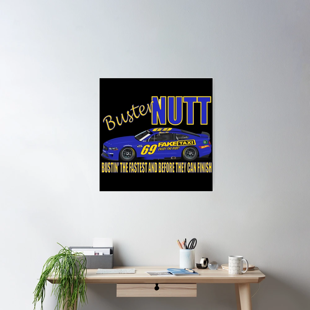 Buster Nutt- Vintage Style Race Car Driver Design | Poster