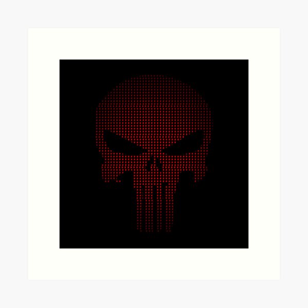 Marvel The Punisher Distressed Skull Logo1 Art Print by Sanzij