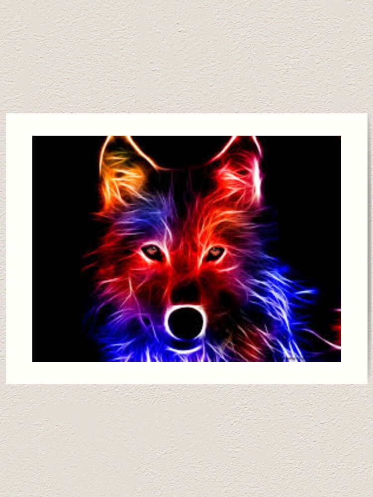 Cool Wolf Art Print By Grantheimdahl Redbubble