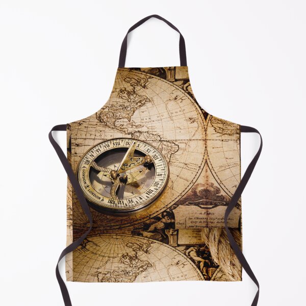 Item preview, Vintage old world map and compass designed and sold by AKAYOLO.