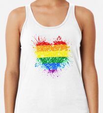Regenbogen-Herz-Stolz Tanktop für Frauen