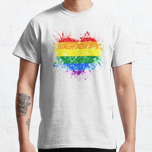 Rainbow Heart Pride Classic T-Shirt