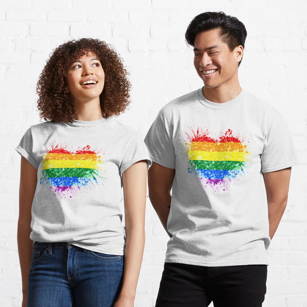 Rainbow Heart Pride Classic T-Shirt