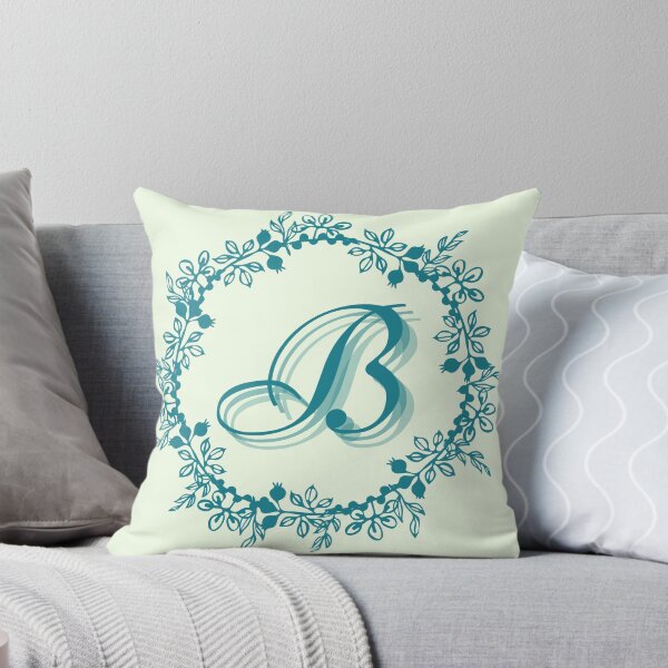 Item preview, Blue Floral Wreath Monogram B designed and sold by Coffee Lifestyle.