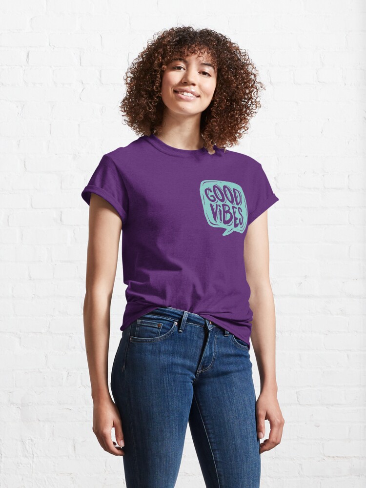 Alternate view of Good Vibes - Turquoise and purple Classic T-Shirt