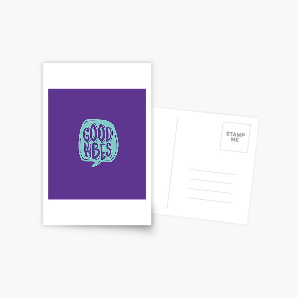 Good Vibes - Turquoise and purple Postcard