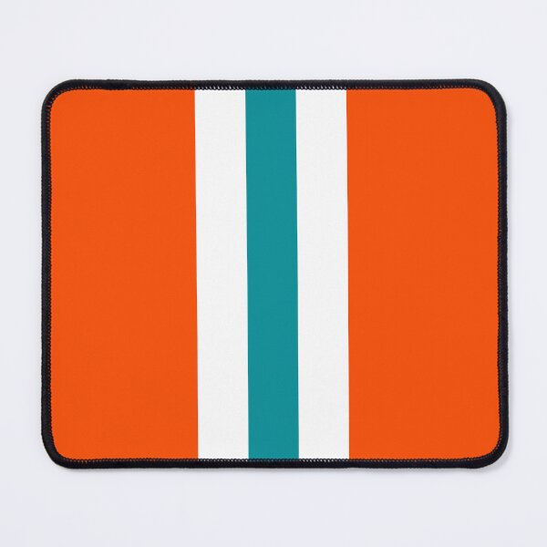 Item preview, Retro American Football Stripes Miami Orange Teal White  designed and sold by Sporting Colour.