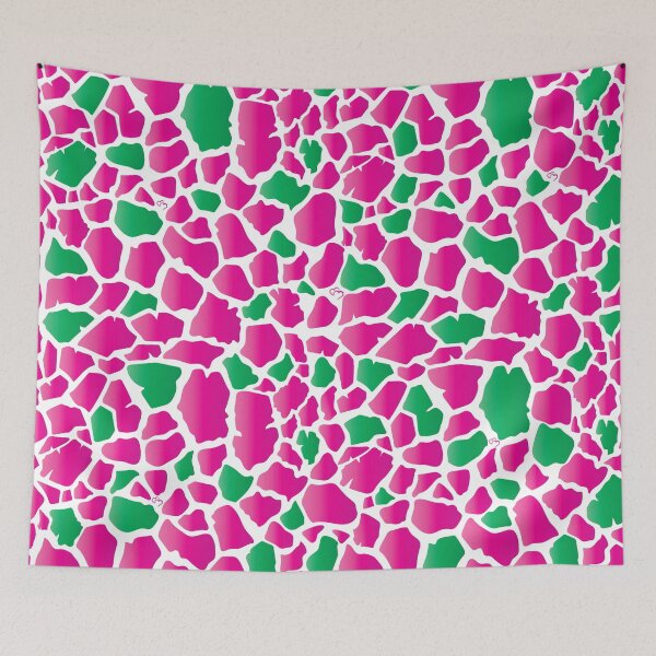 Item preview, Giraffe Print - Green and Pink designed and sold by TwinPowerTammy.