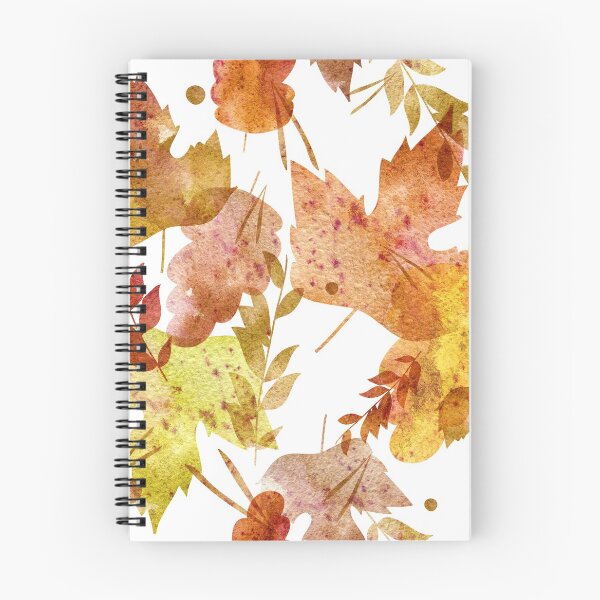 Item preview, Watercolor autumn pattern from leaves of different shapes designed and sold by margo-soleil.