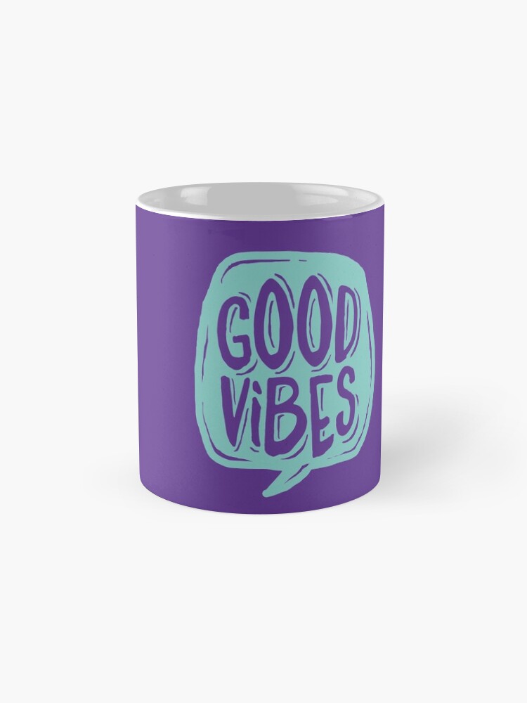 Alternate view of Good Vibes - Turquoise and purple Mug