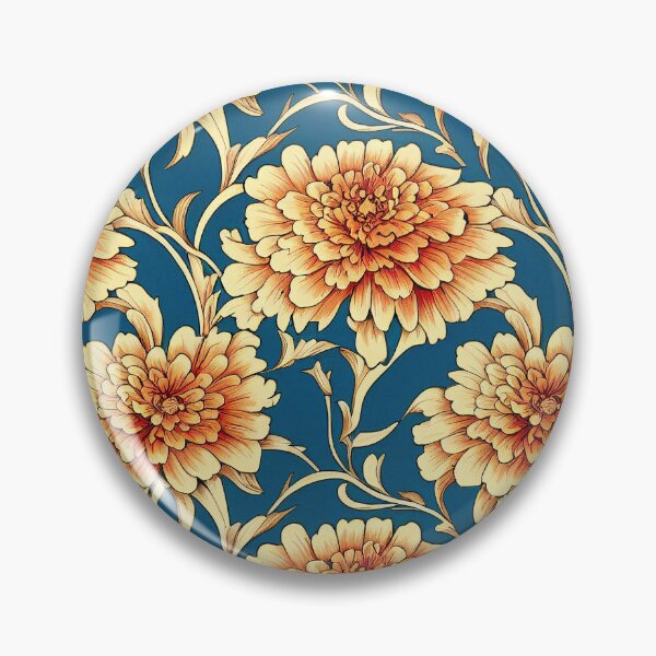 Item preview, Marigold Flowers Pattern Print designed and sold by ThePurpleMelon.