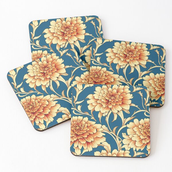 Item preview, Marigold Flowers Pattern Print designed and sold by ThePurpleMelon.